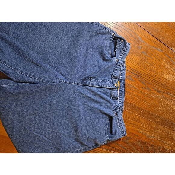 16W Ruby Rd Denim Blue Jean Cropped Ankle Casual Pants Elastic Pockets - Picture 2 of 3